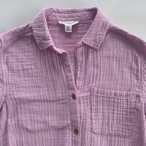 Pale Purple Cotton Button-Down